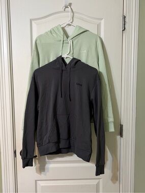 H&M Crewneck Hoodie - Gray & Light Green